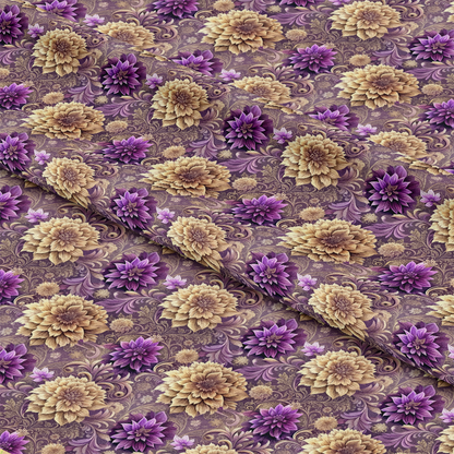 Baroque Florals Pattern 301 Quilting Cotton Fabric