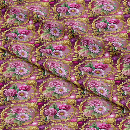 Baroque Florals Pattern 65 Quilting Cotton Fabric