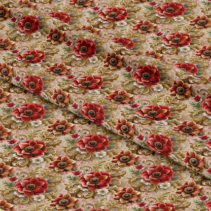 Baroque Florals Pattern 70 Quilting Cotton Fabric