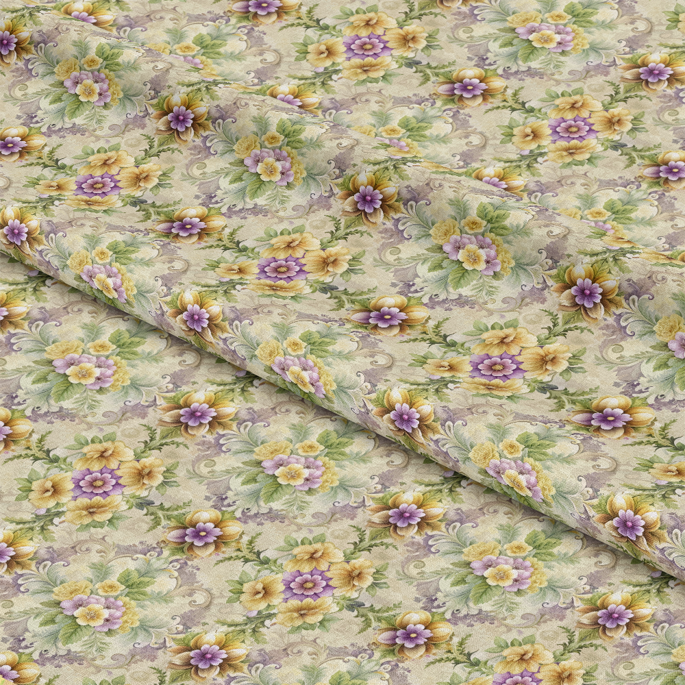 Baroque Florals Pattern 93 Quilting Cotton Fabric
