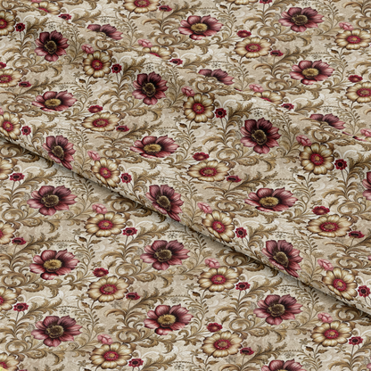Baroque Florals Pattern 72 Quilting Cotton Fabric