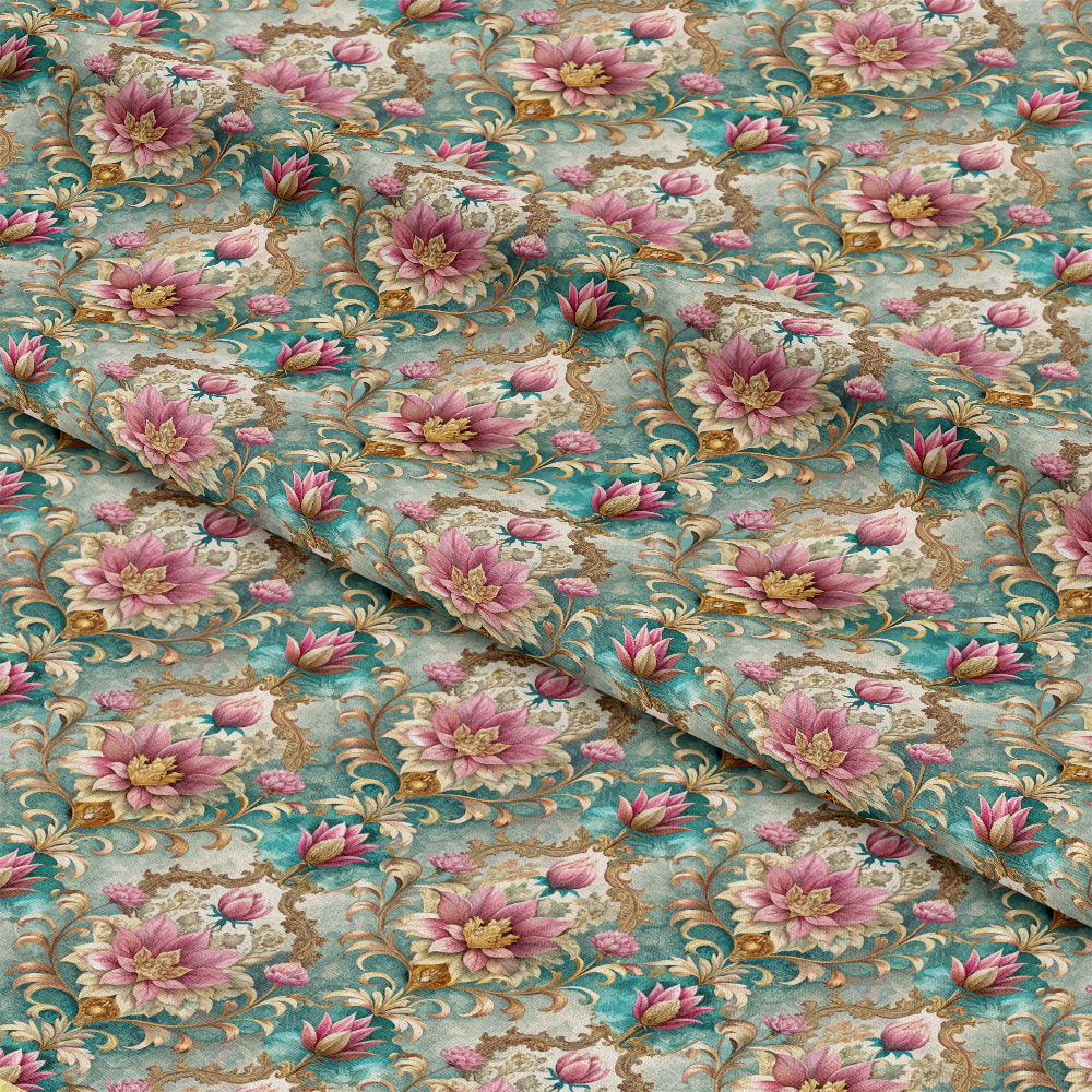 Baroque Florals Pattern 77 Quilting Cotton Fabric