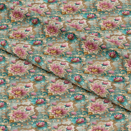 Baroque Florals Pattern 77 Quilting Cotton Fabric