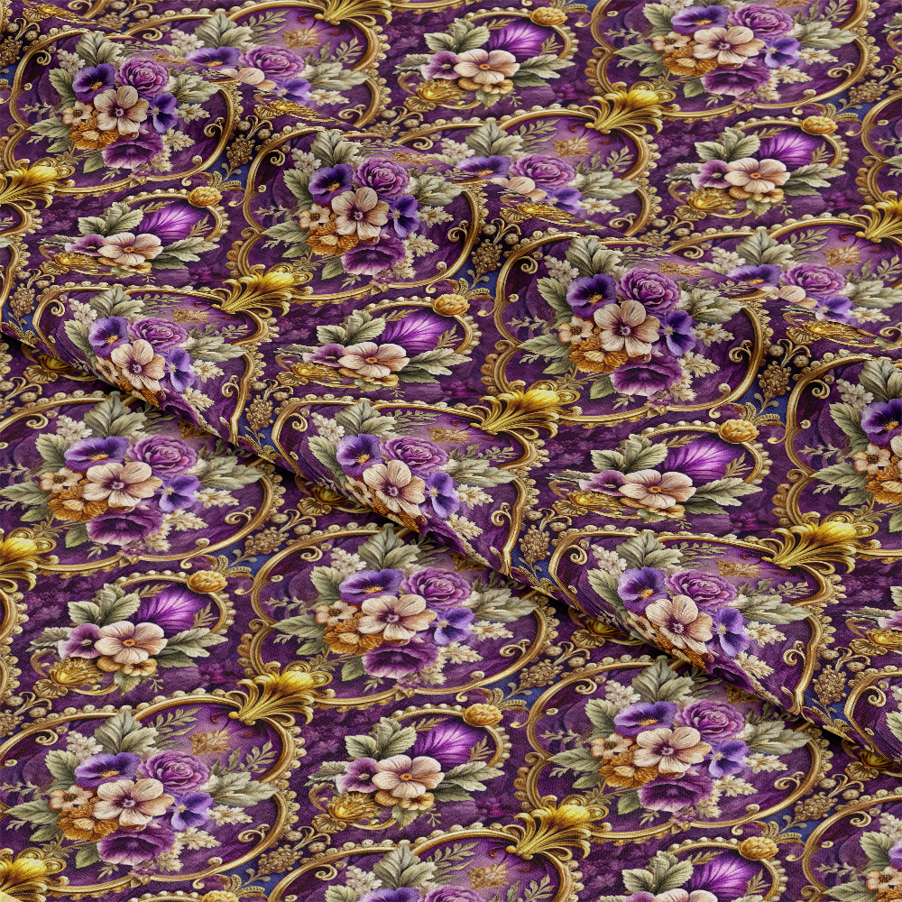 Baroque Florals Pattern 80 Quilting Cotton Fabric