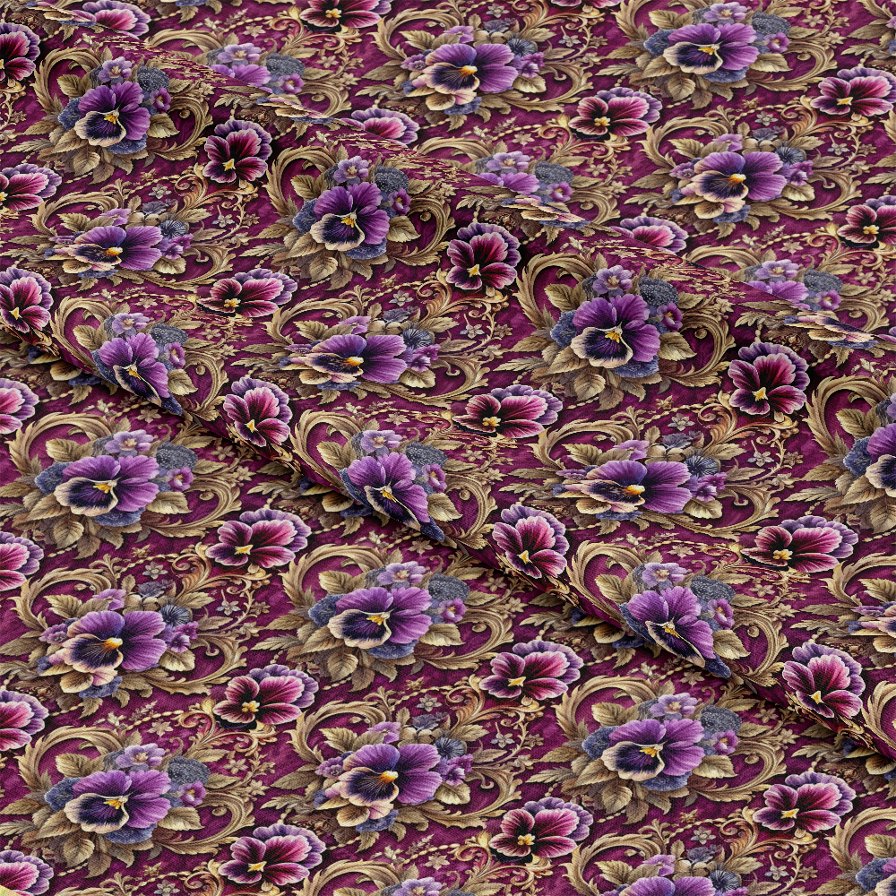 Baroque Florals Pattern 82 Quilting Cotton Fabric