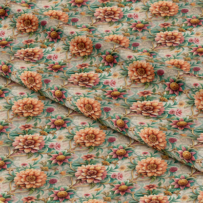 Baroque Florals Pattern 88 Quilting Cotton Fabric