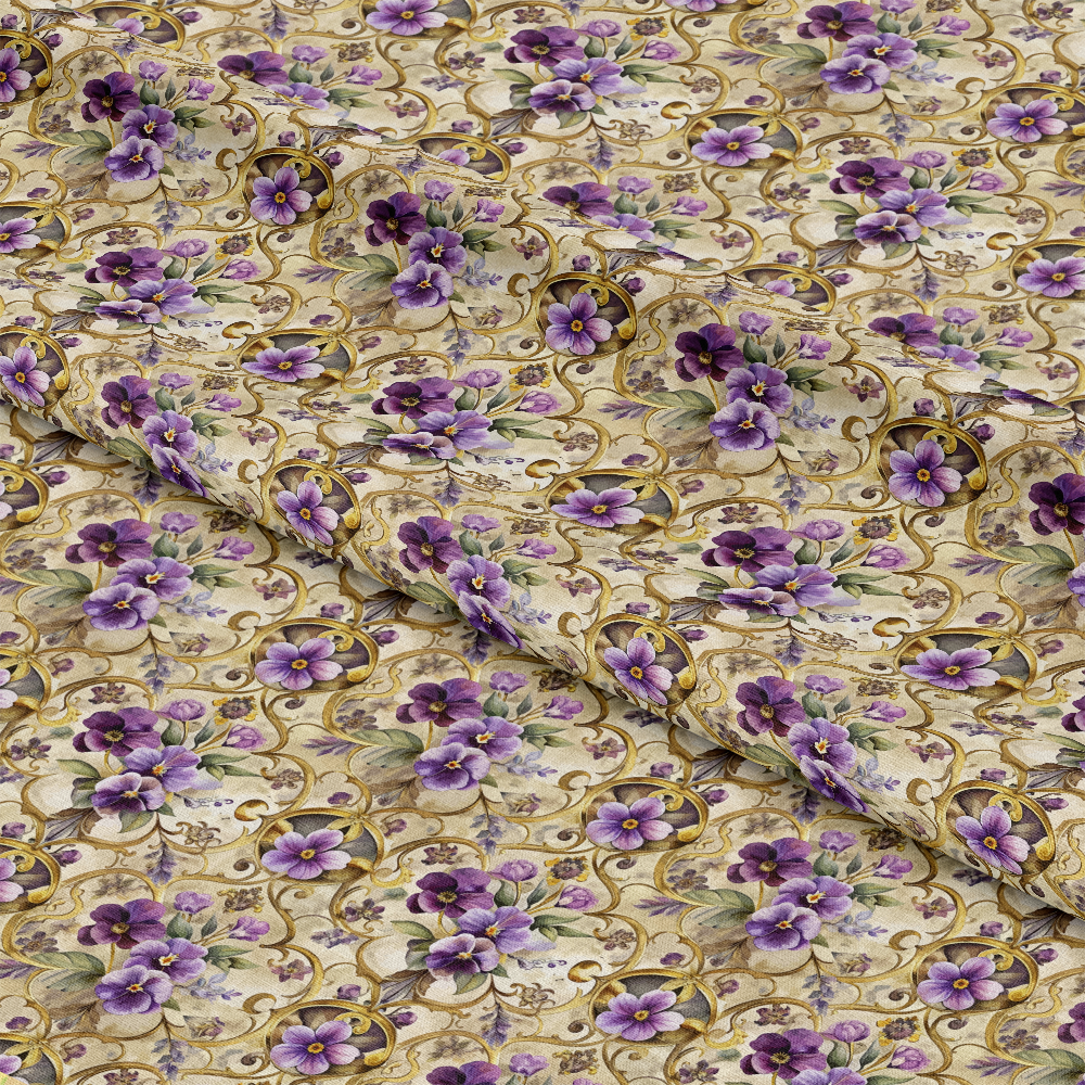 Baroque Florals Pattern 90 Quilting Cotton Fabric