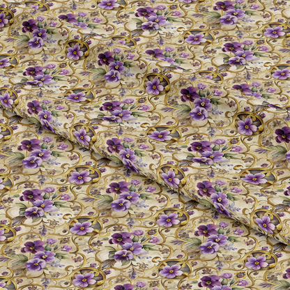 Baroque Florals Pattern 90 Quilting Cotton Fabric
