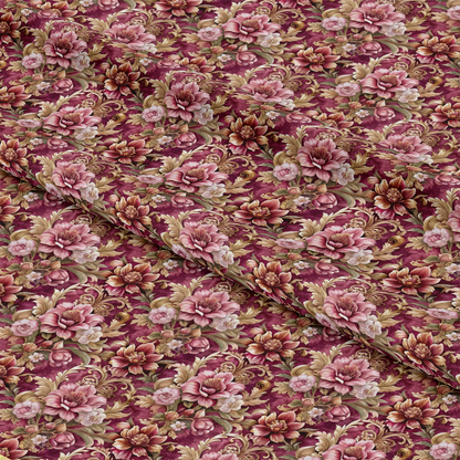 Baroque Florals Pattern 96 Quilting Cotton Fabric
