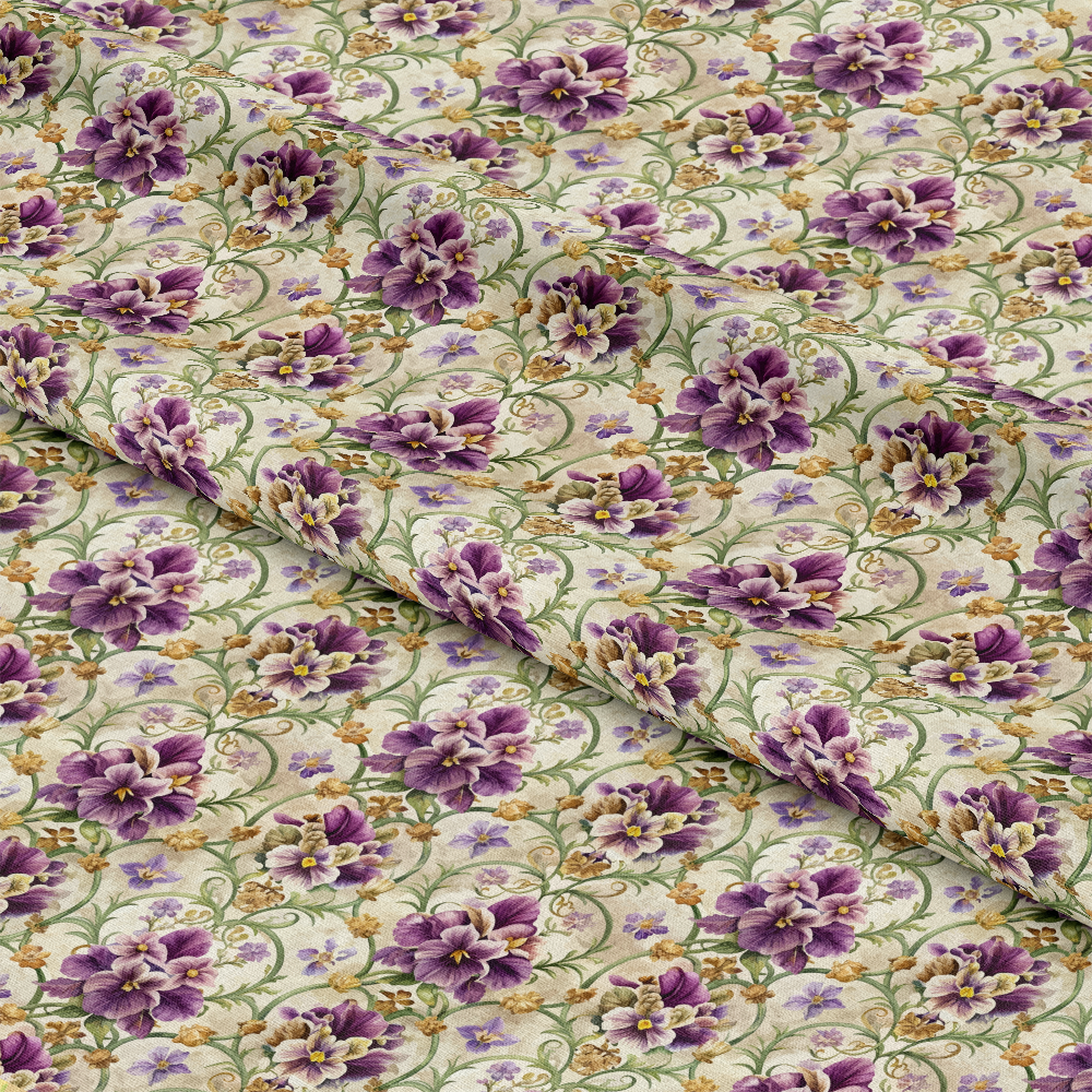 Baroque Florals Pattern 91 Quilting Cotton Fabric