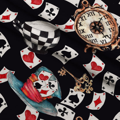 Mad Hatter Harlequin Pattern 1 Minky Fabric