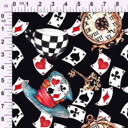 Mad Hatter Harlequin Pattern 1 Minky Fabric