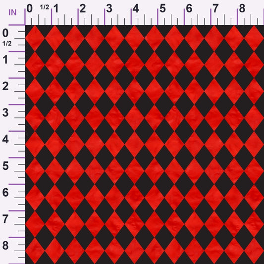 Mad Hatter Harlequin Pattern 10 Minky Fabric