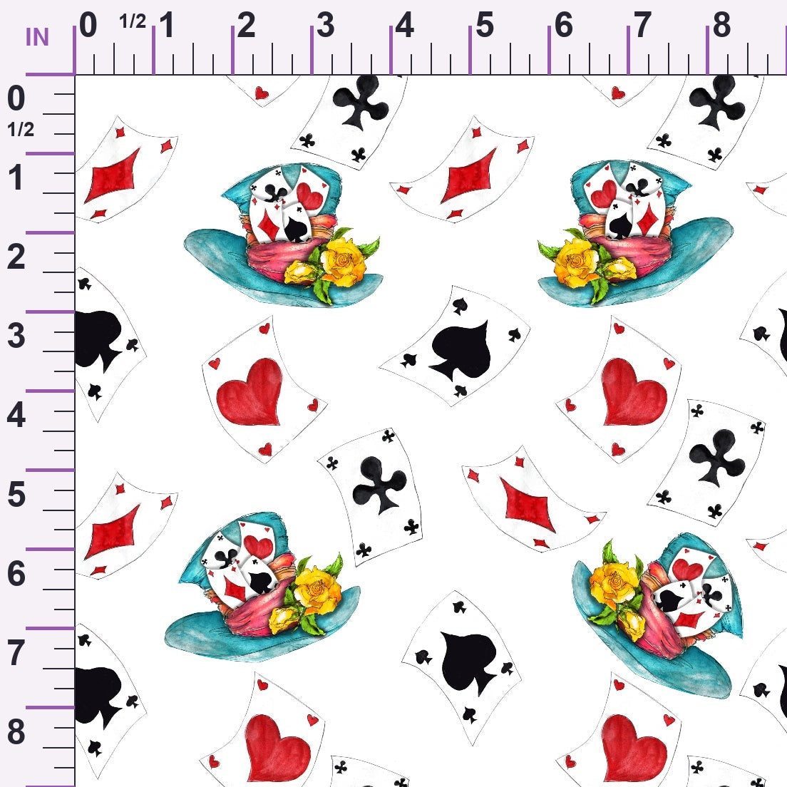 Mad Hatter Harlequin Pattern 12 Minky Fabric