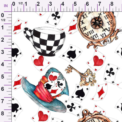 Mad Hatter Harlequin Pattern 2 Minky Fabric