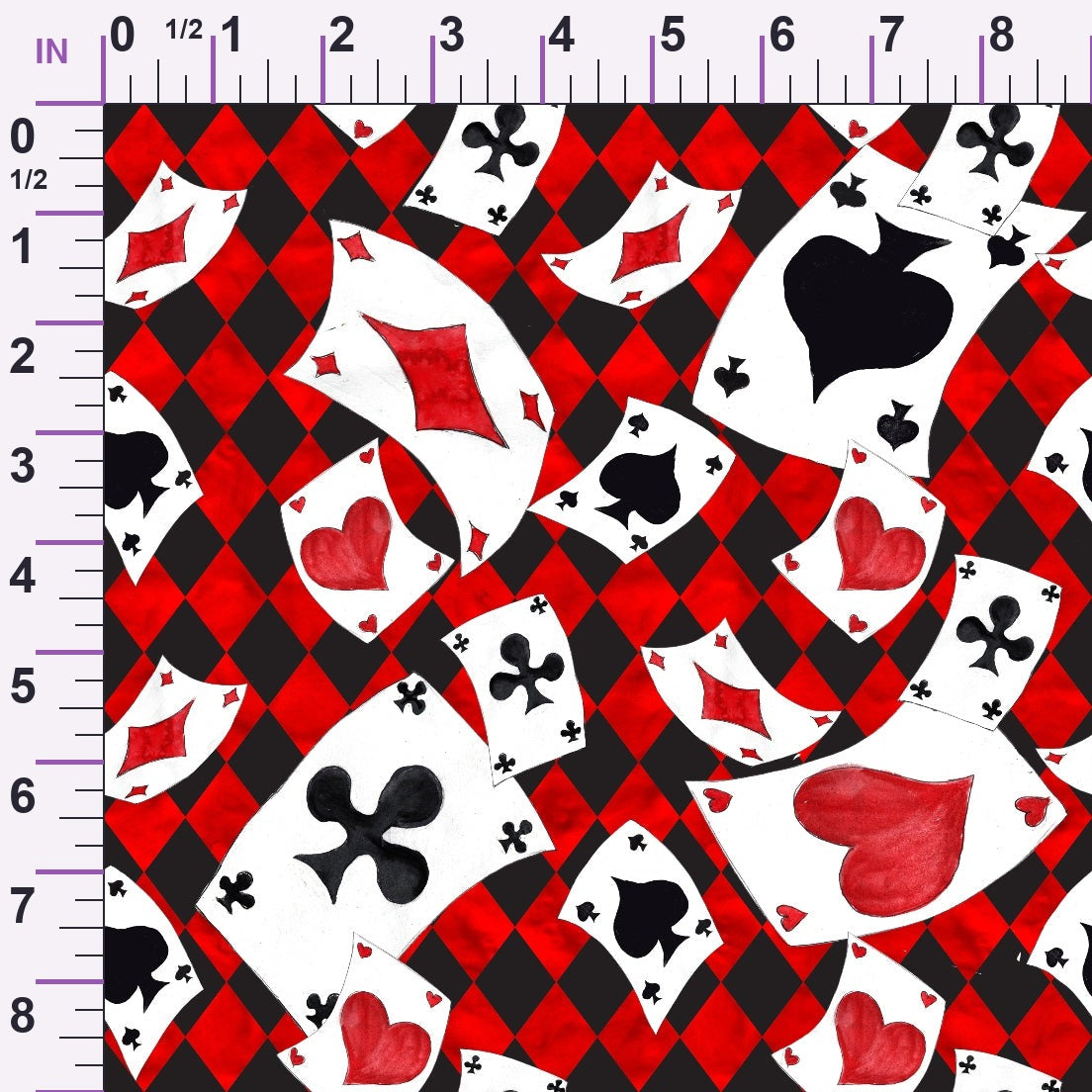 Mad Hatter Harlequin Pattern 3 Minky Fabric