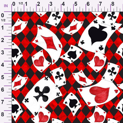 Mad Hatter Harlequin Pattern 3 Minky Fabric