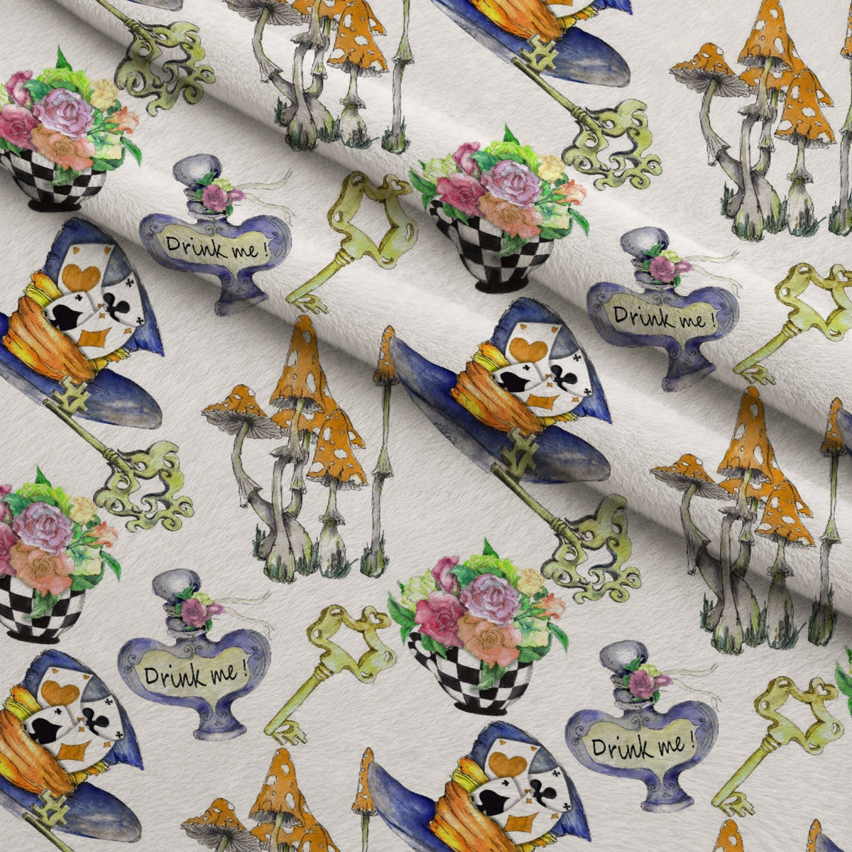 Mad Hatter Harlequin Pattern 5 Minky Fabric