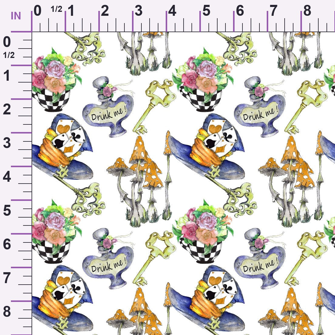 Mad Hatter Harlequin Pattern 5 Minky Fabric