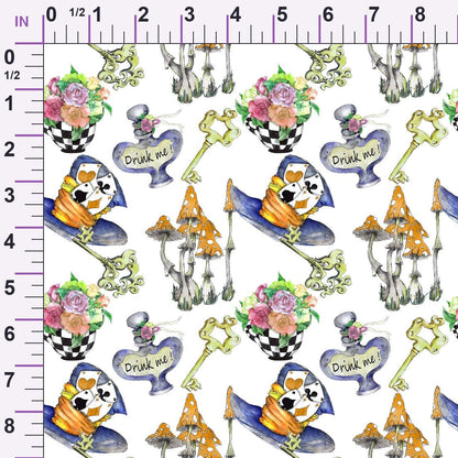 Mad Hatter Harlequin Pattern 5 Minky Fabric