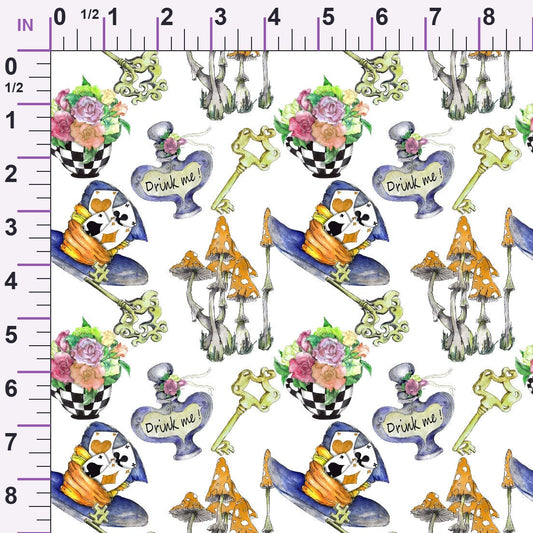 Mad Hatter Harlequin Pattern 5 Minky Fabric