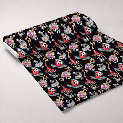 Mad Hatter Harlequin Pattern 8 Minky Fabric