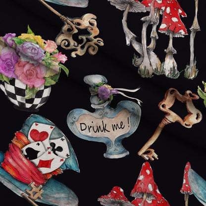 Mad Hatter Harlequin Pattern 8 Minky Fabric