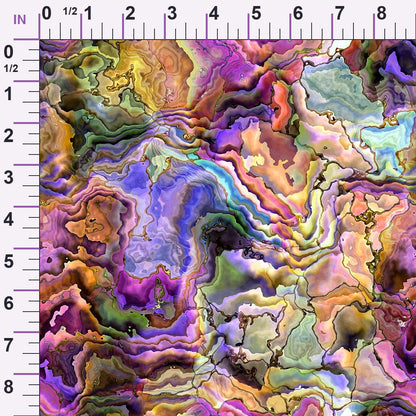 Marbled Opal Pattern 1 Minky Fabric