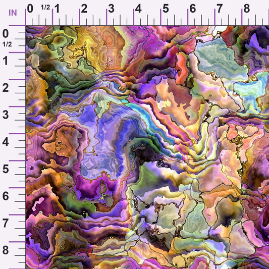 Marbled Opal Pattern 1 Minky Fabric