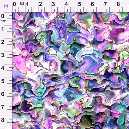 Marbled Opal Pattern 11 Minky Fabric