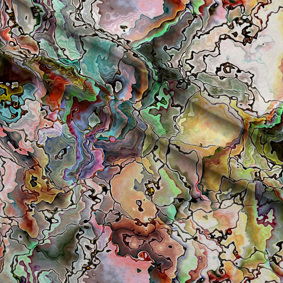 Marbled Opal Pattern 14 Minky Fabric