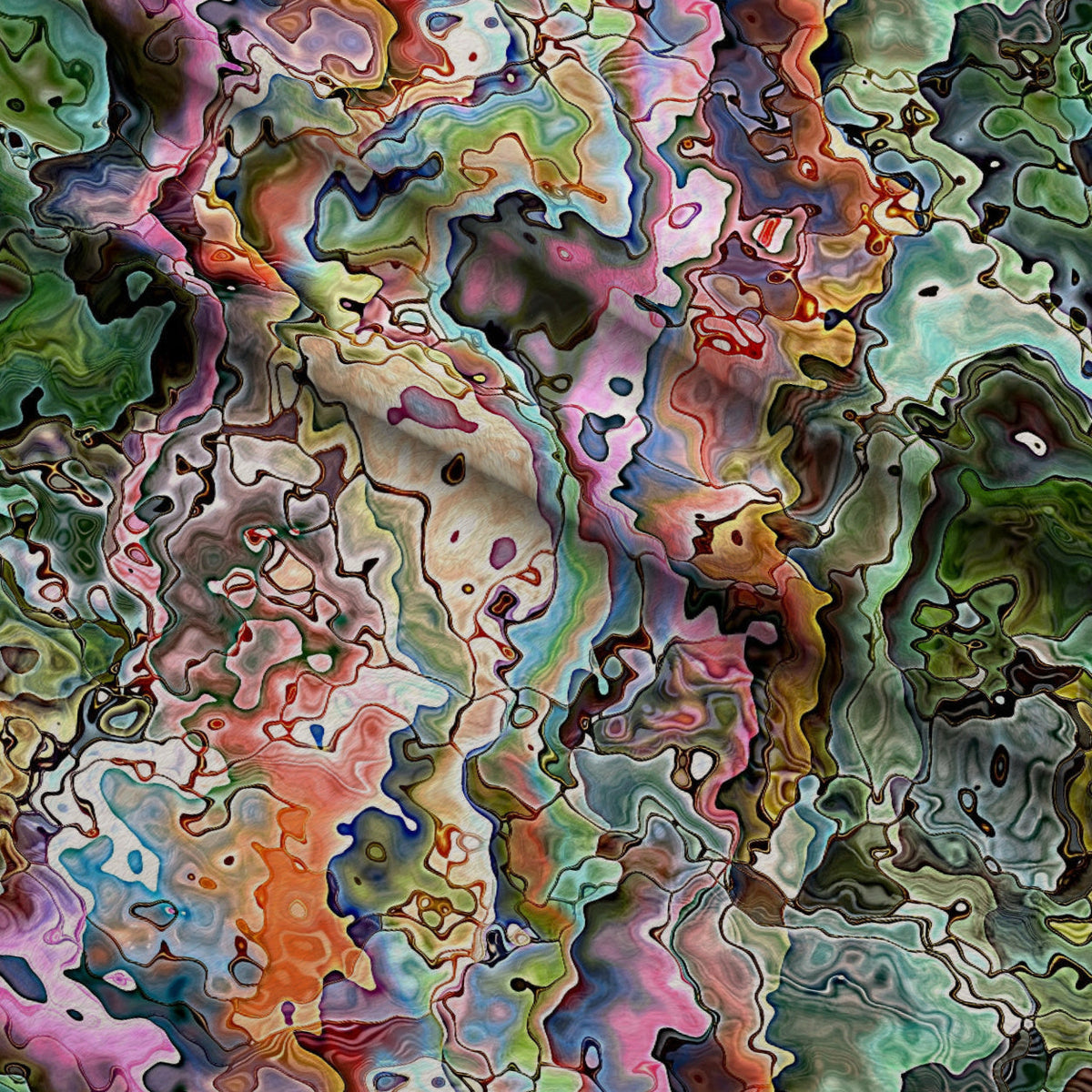 Marbled Opal Pattern 17 Minky Fabric