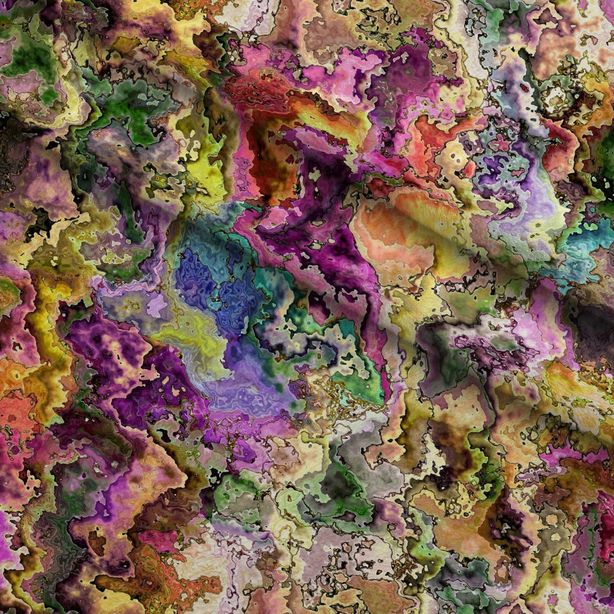 Marbled Opal Pattern 18 Minky Fabric