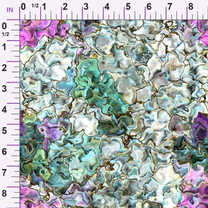Marbled Opal Pattern 3 Minky Fabric
