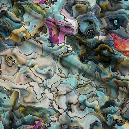 Marbled Opal Pattern 4 Minky Fabric