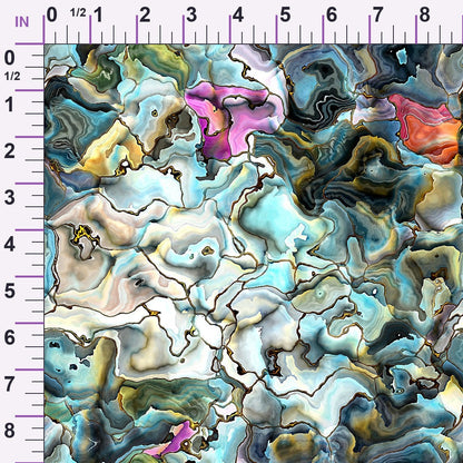 Marbled Opal Pattern 4 Minky Fabric