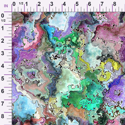 Marbled Opal Pattern 6 Minky Fabric