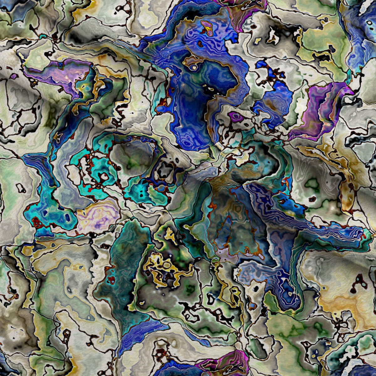 Marbled Opal Pattern 8 Minky Fabric