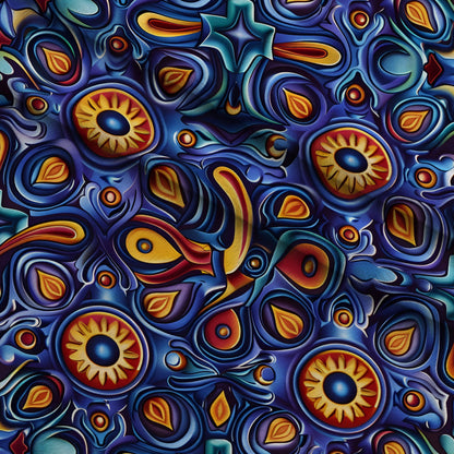 Marigold Mosaic Pattern 10 Minky Fabric