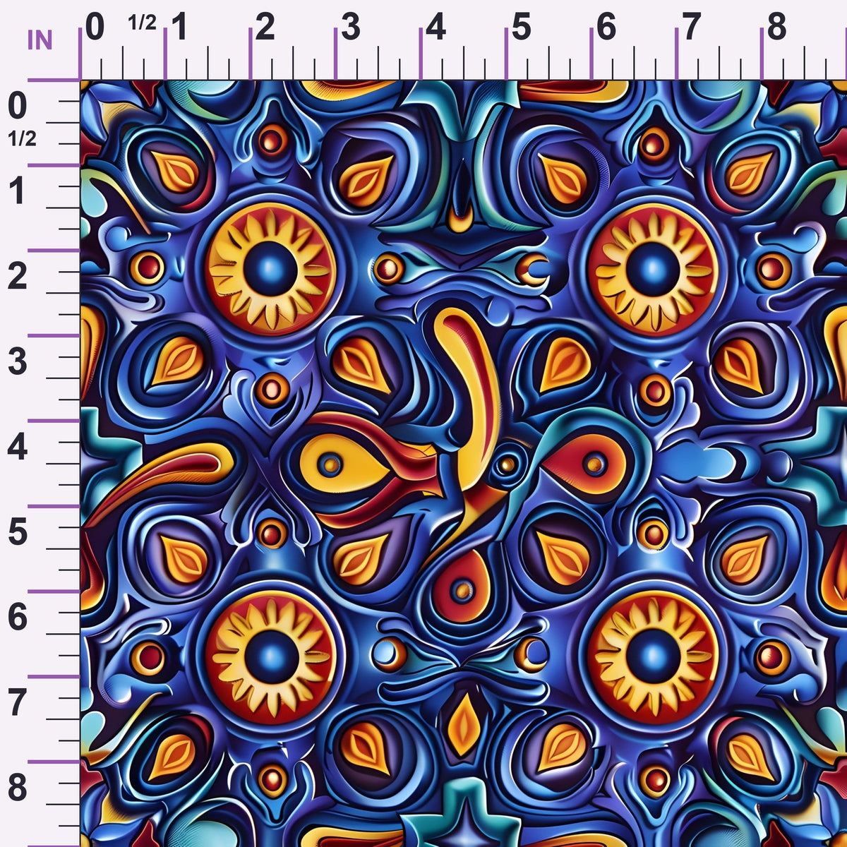 Marigold Mosaic Pattern 10 Minky Fabric
