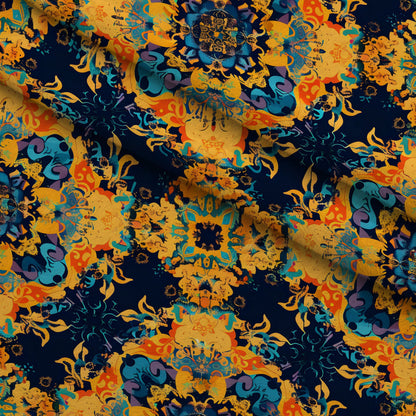 Marigold Mosaic Pattern 11 Minky Fabric