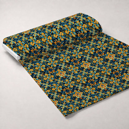Marigold Mosaic Pattern 12 Minky Fabric