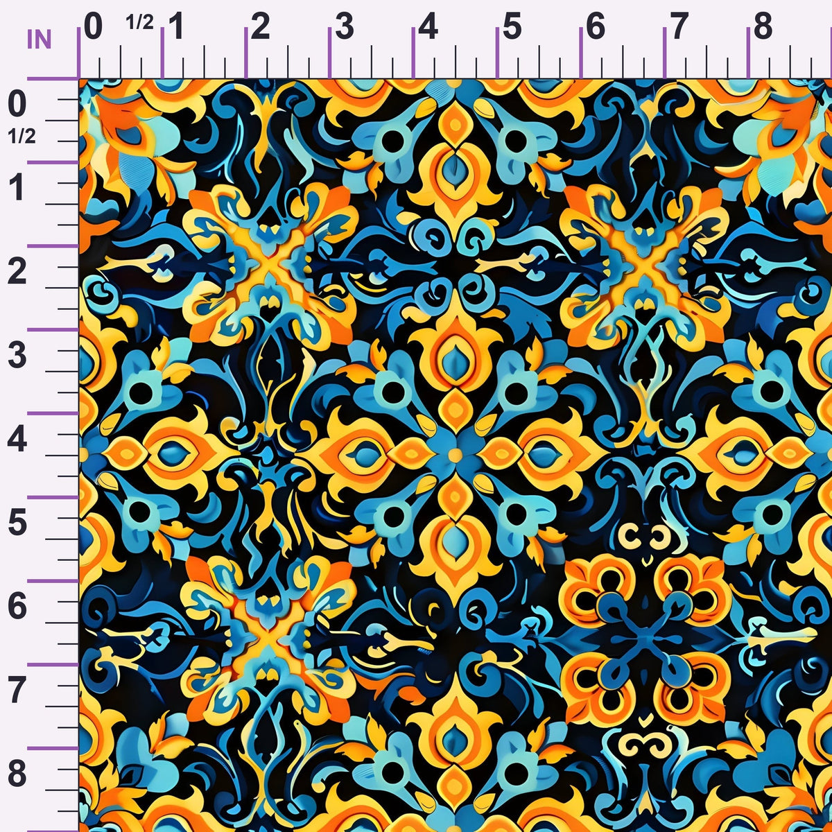 Marigold Mosaic Pattern 12 Minky Fabric