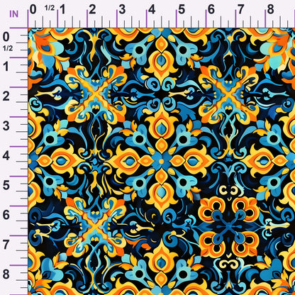 Marigold Mosaic Pattern 12 Minky Fabric