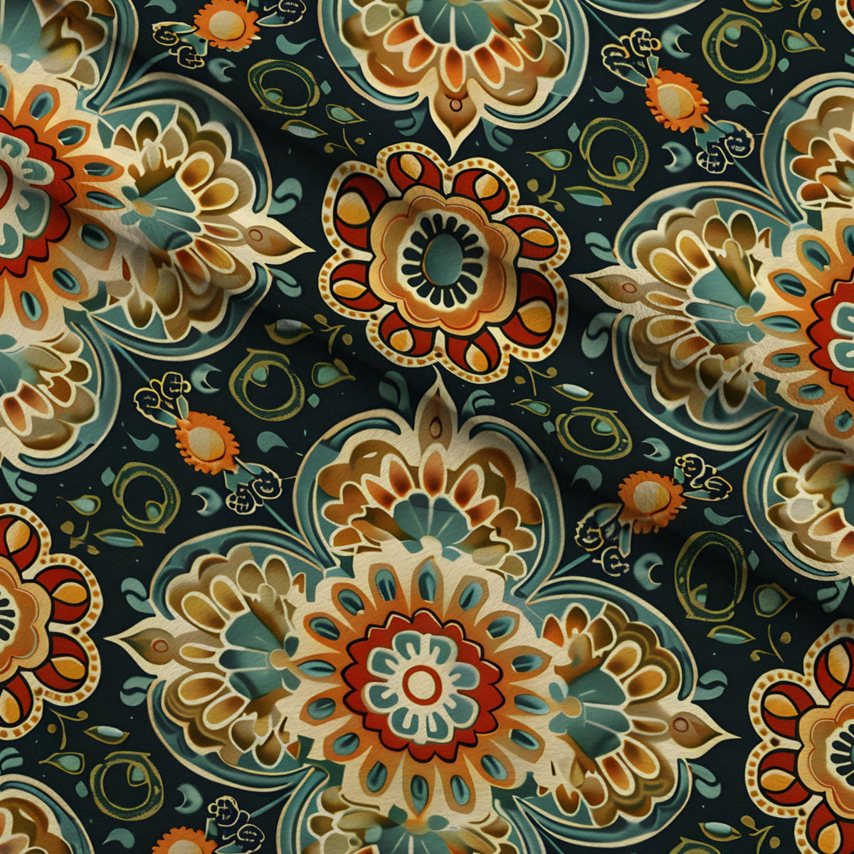 Marigold Mosaic Pattern 13 Minky Fabric