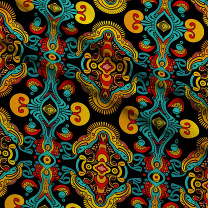 Marigold Mosaic Pattern 14 Minky Fabric