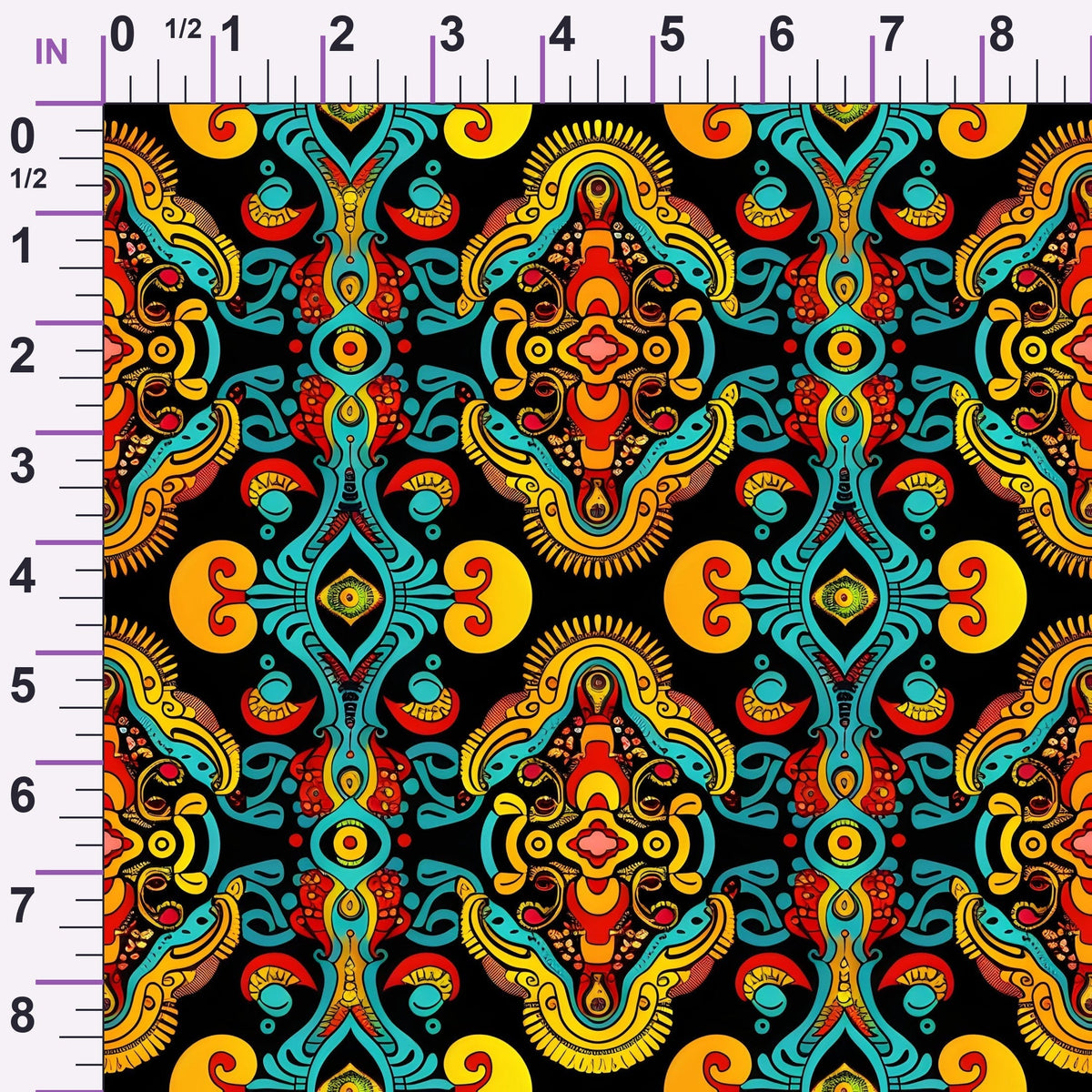 Marigold Mosaic Pattern 14 Minky Fabric
