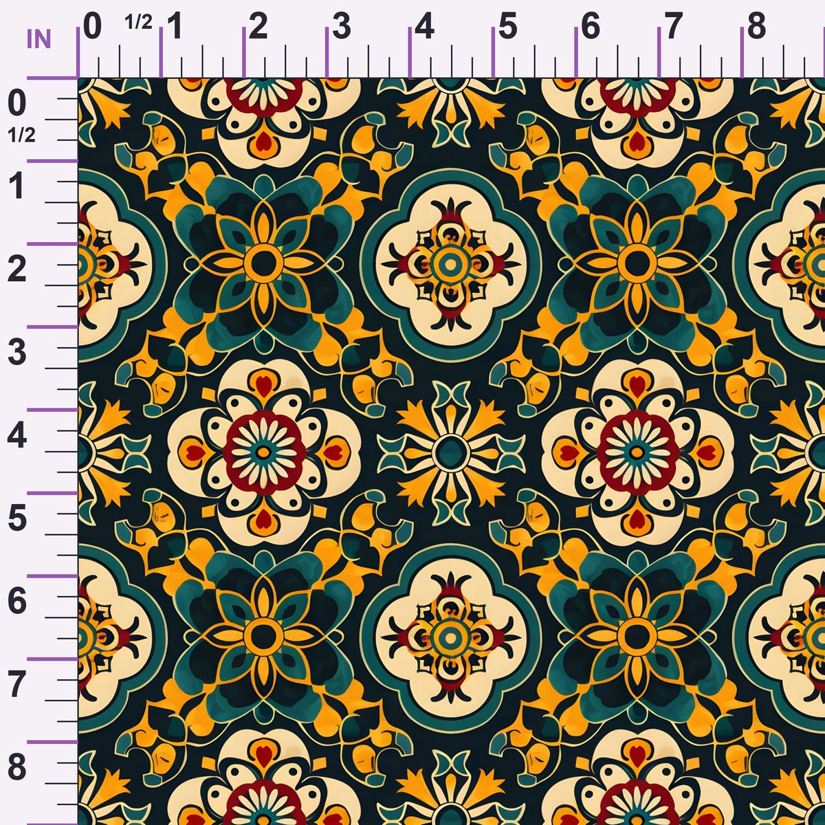 Marigold Mosaic Pattern 15 Minky Fabric