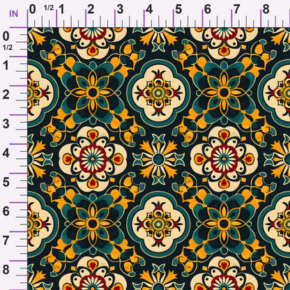 Marigold Mosaic Pattern 15 Minky Fabric