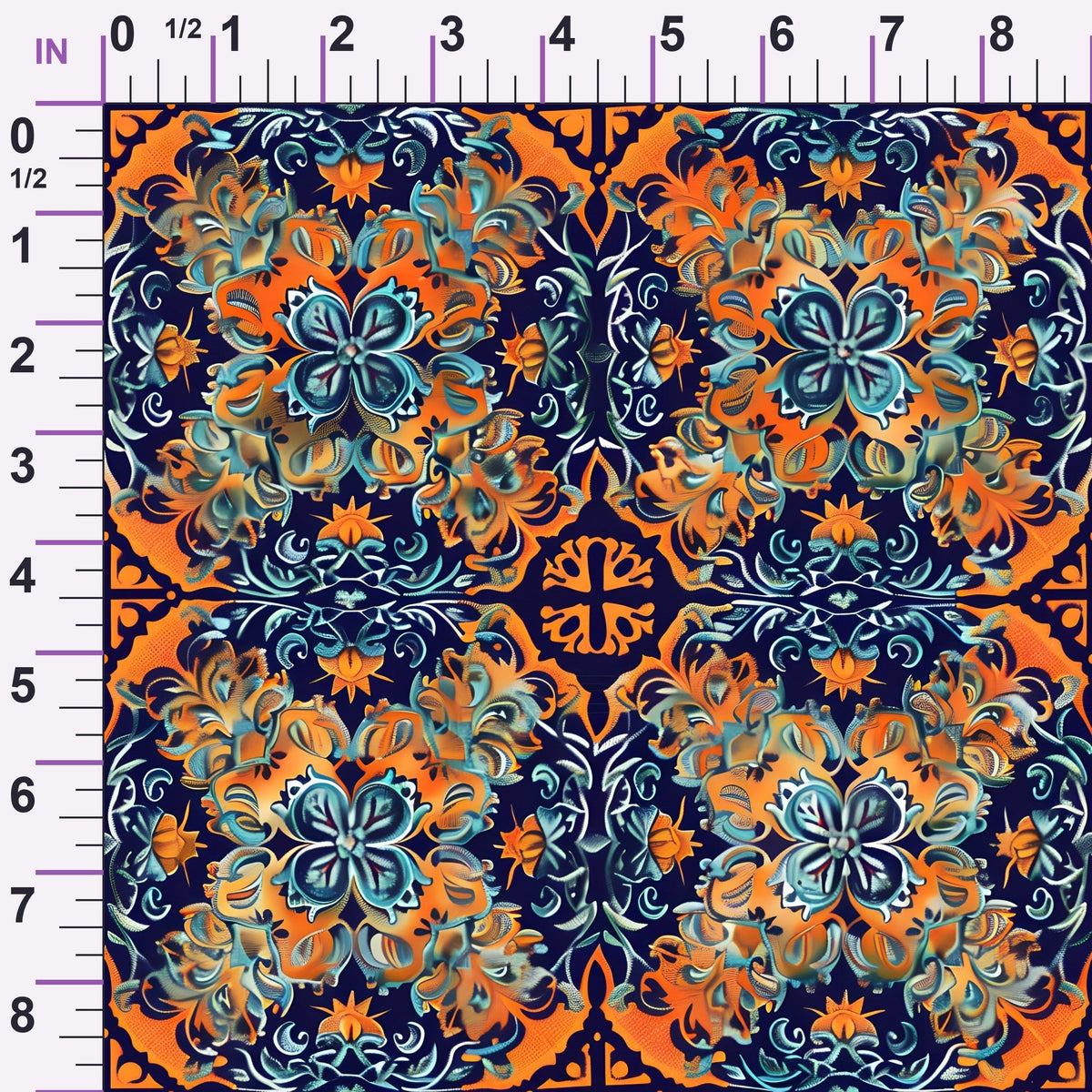 Marigold Mosaic Pattern 2 Minky Fabric
